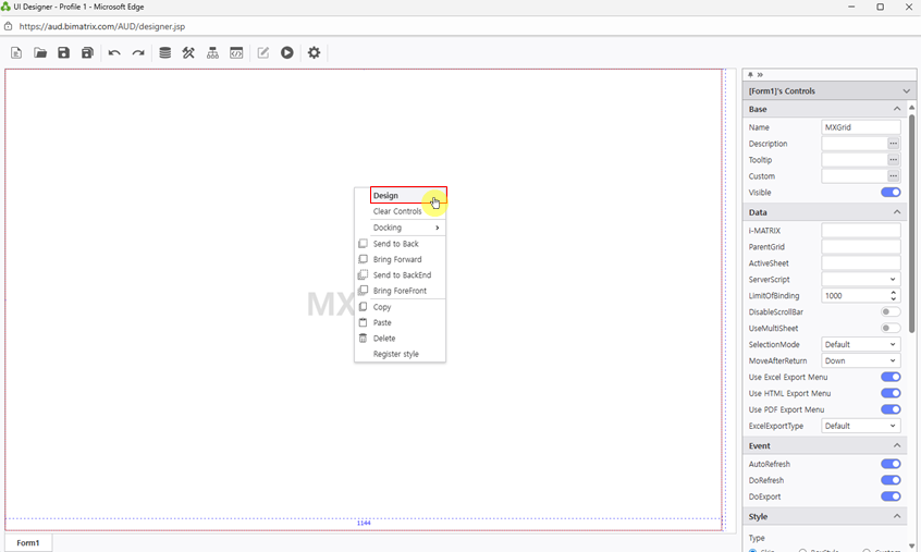 ステップ 3 - Right-click Design