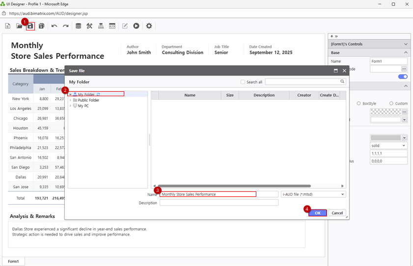 ステップ 5 - Save to My Folder