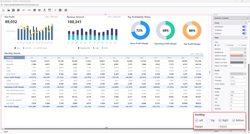 ステップ 4 - 設定 Docking
