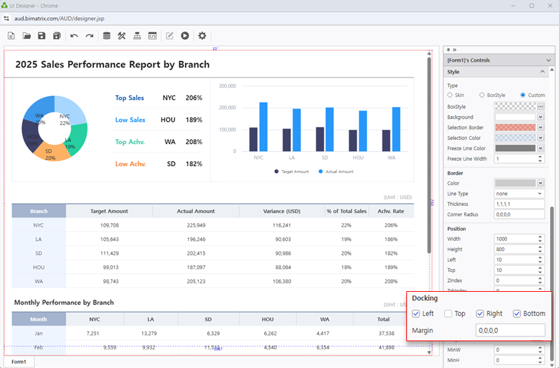ステップ 4 - 設定 Docking