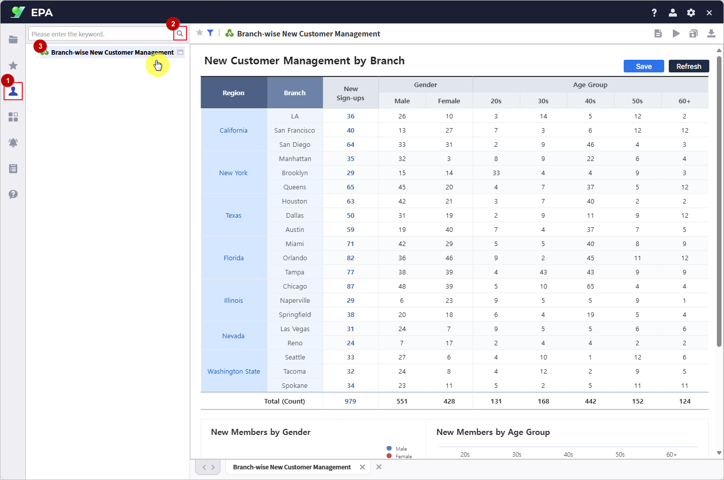 レポートを確認