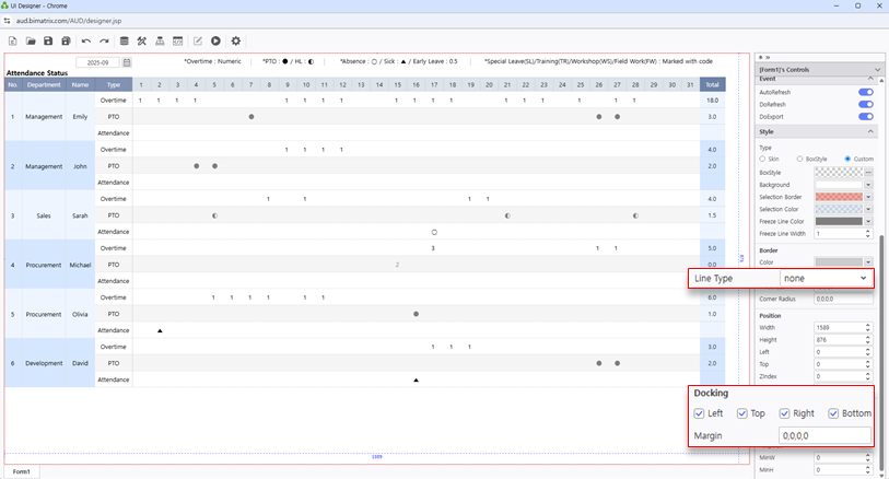 線種をなしに設定