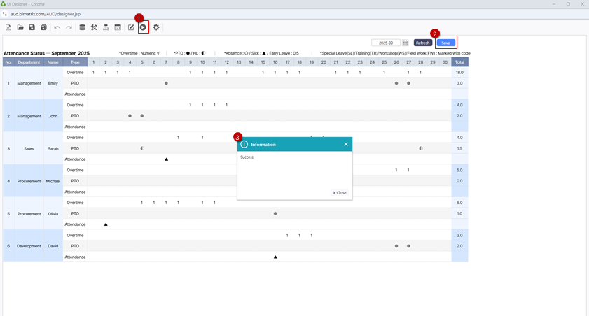 保存・更新機能を確認