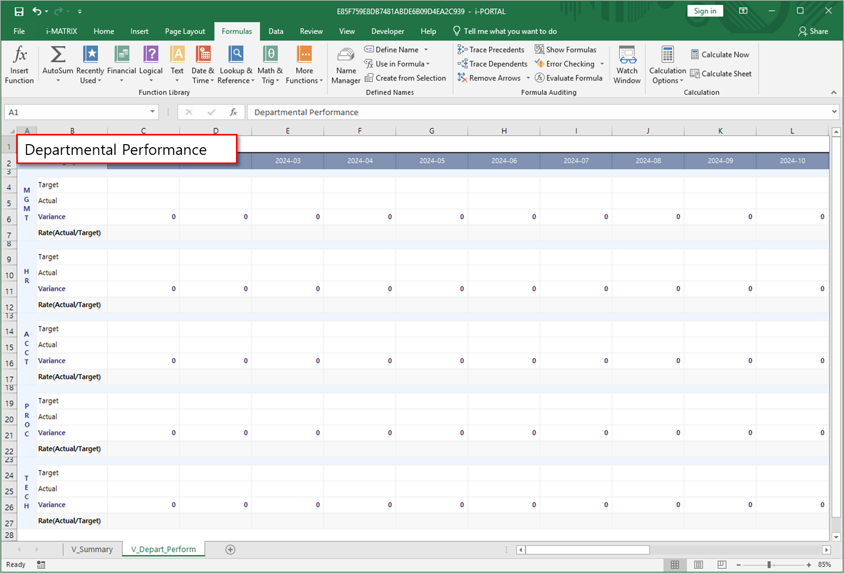 Enter テーブル名 in 左上隅のセル
