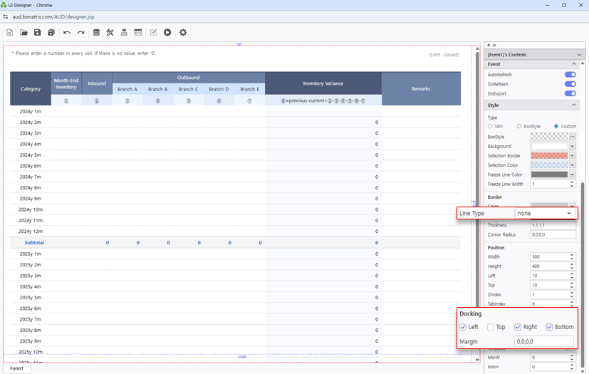 線種をなしに設定